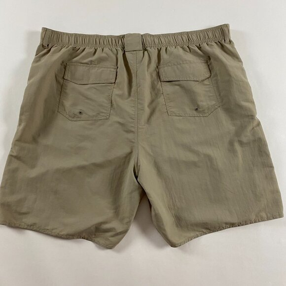 AFTCO Shorts Mens 42 Hybrid Fishing Swim Trunks Hiking Outdoors Khaki Drawstring - Picture 3 of 13